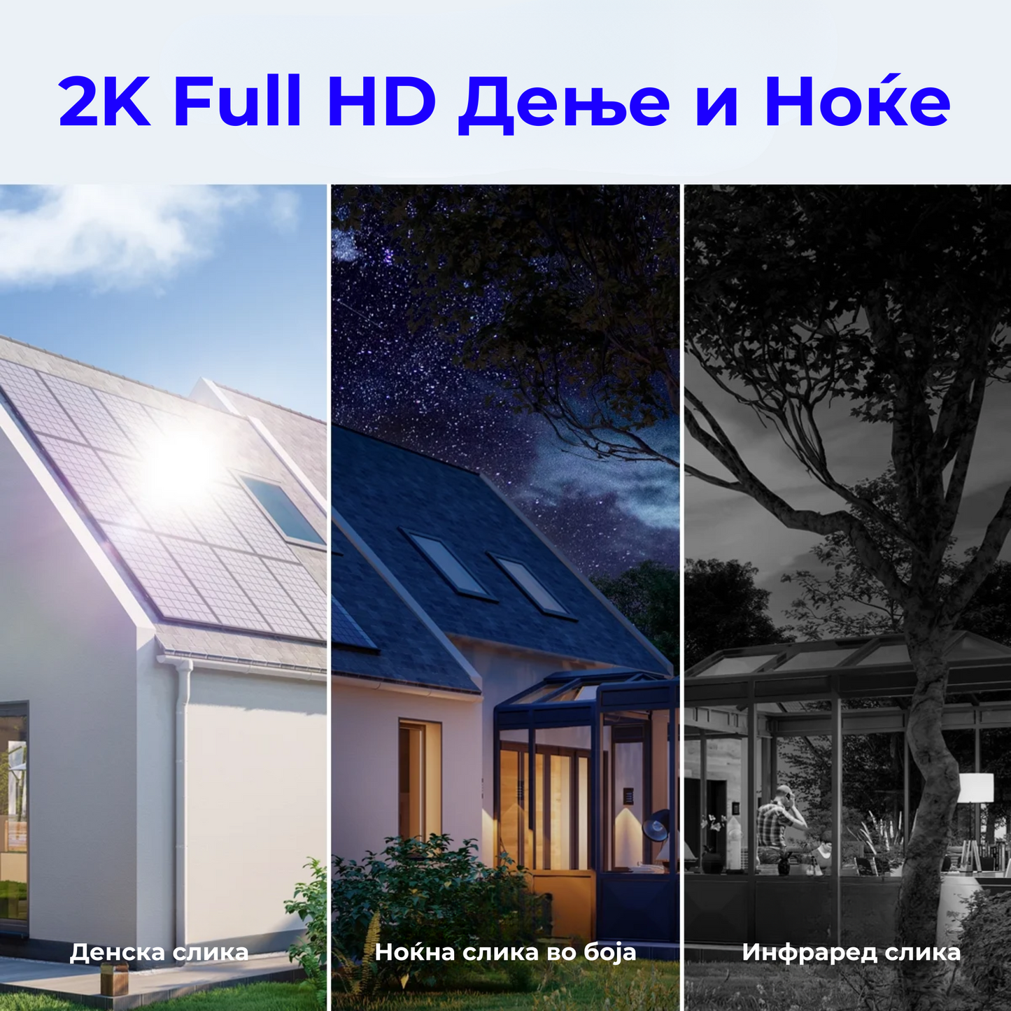 Wifi Безбедносна HD камера IP66