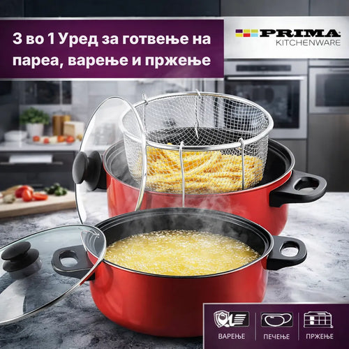 3 во 1 Уред за динстање, варење и пржење