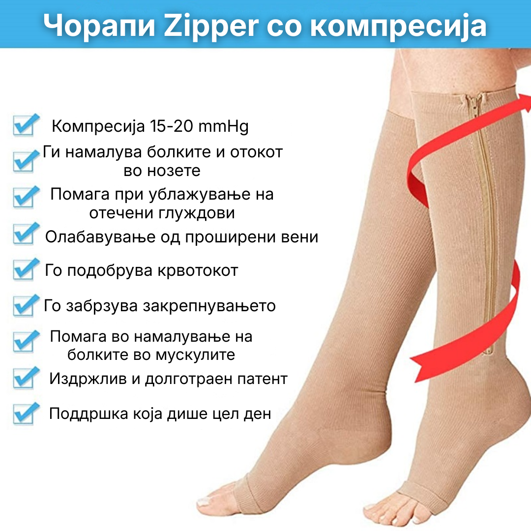 Zip Sox - компресивни чорапи против отоци и замор